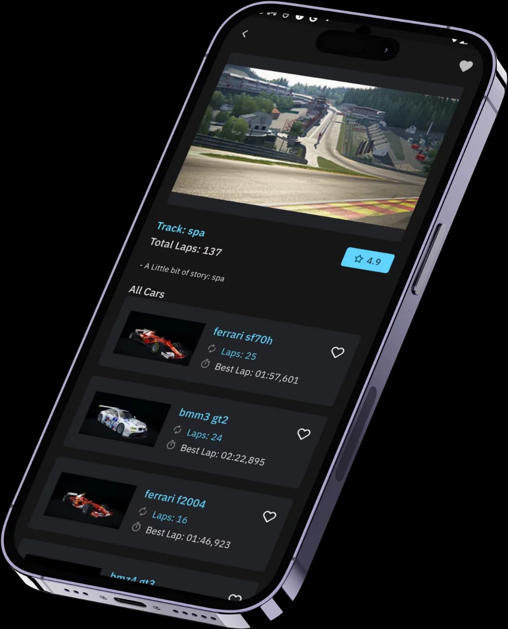 App mobile — classifica